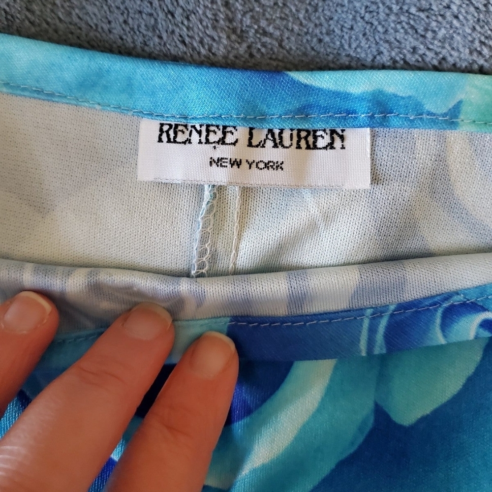 Vintage 00s Delias Inspired Blue & Purple Rose A-Line Maxi Skirt Women's Size 12 - Picture 5 of 8